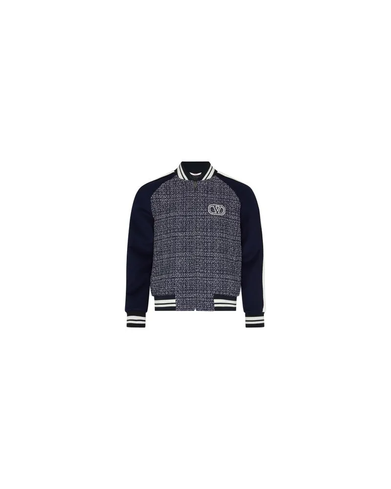 Valentino Garavani Bomberjacke mit Wappen VLogo Signature Blue