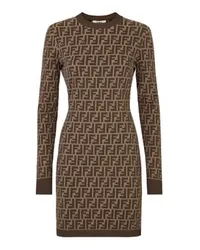 Fendi Schmal geschnittenes Kleid Brown