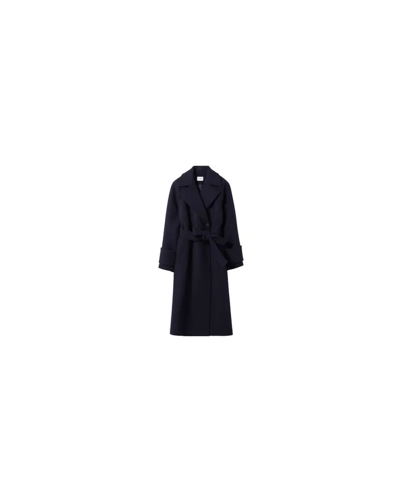 Claudie Pierlot Wollmantel im Trenchcoat-Stil Blue