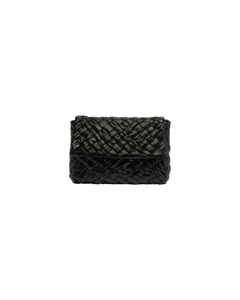 Bottega Veneta Rumple Messenger Crossbody Tasche Black