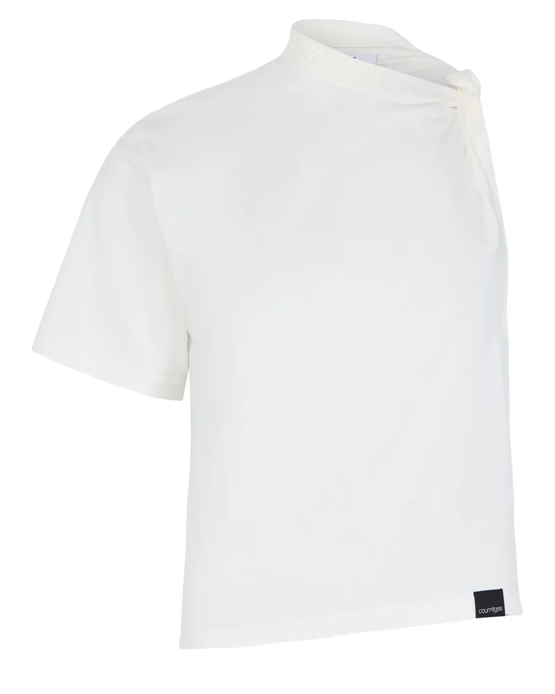 Courrèges Asymmetrisches T-Shirt mit Twist 