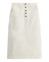 Woolrich Stückgefärbter Midi-Rock White