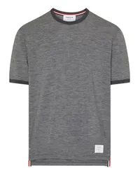 Thom Browne Kurzarm-T-Shirt Grey