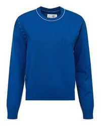 Maison Margiela Pullover mit Rundhalsausschnitt und Aussparung Blue