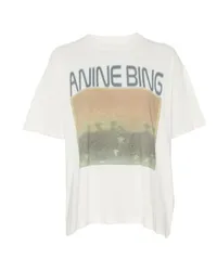 Anine Bing Kurzarm-T-Shirt mit Print Cade Off-white