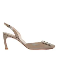 Roger Vivier Slingback-Pumps mit Metalltrompete 70 Brown