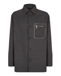 Fendi Einreihiges Go-To Jacket Grey