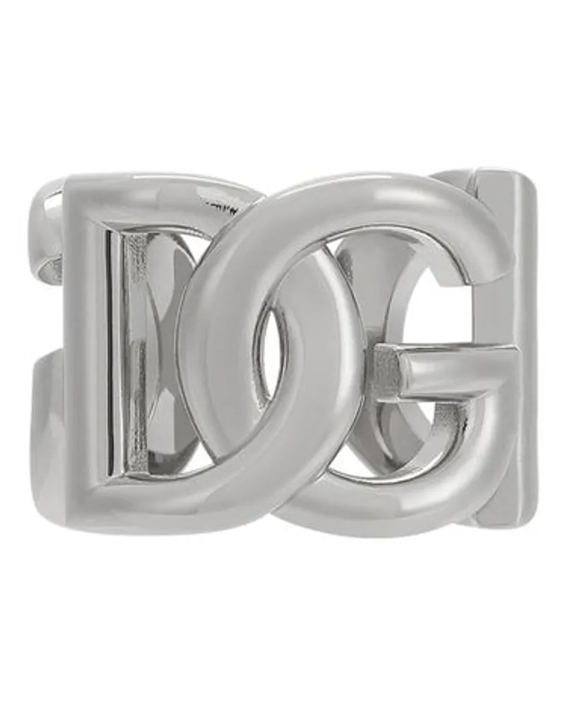 Dolce & Gabbana Ring Mit Dg Logo Silver