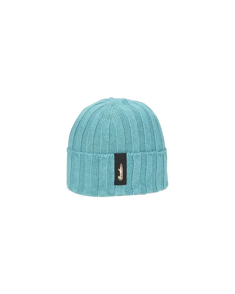 Borsalino Gerippte Leinen-Beanie Jin Green