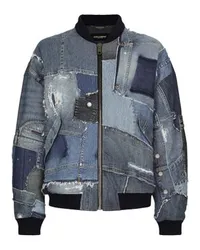 Dolce & Gabbana Stretch-Jacke mit Patchwork Multicolor