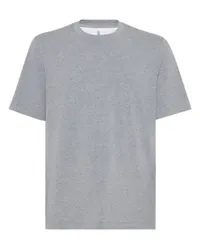 Brunello Cucinelli Rundhals-T-Shirt Grey