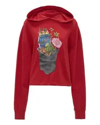 J.W.Anderson Cropped-Hoodie mit Blumentopf-Motiv Red