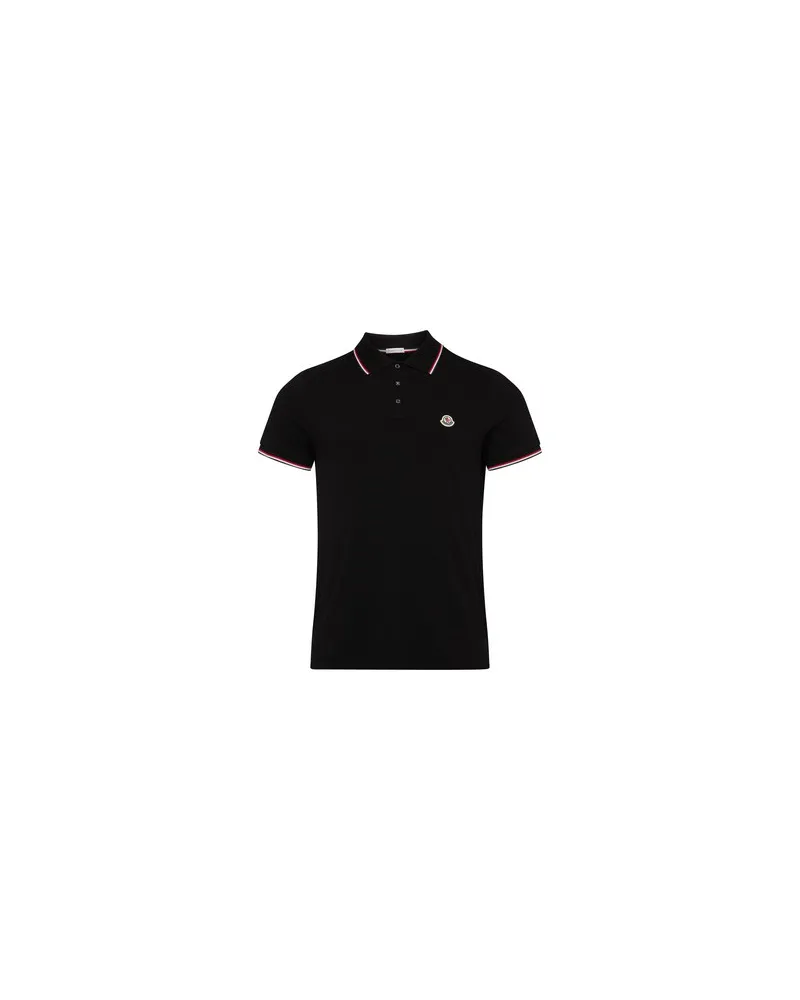 Moncler Kurzärmeliges Poloshirt Black