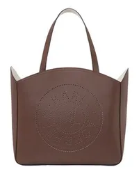 Karl Lagerfeld Große Tote Bag mit K/Kreis und Lochmuster Brown