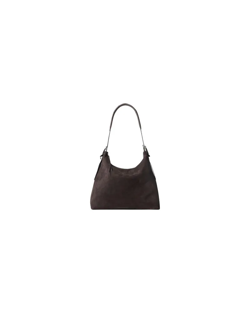 Christophe Lemaire Hobo-Tasche mit Gürtel Brown
