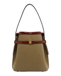 Totême Beuteltasche Belted Bucket Bag Green