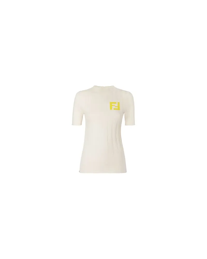 Fendi Schmal geschnittener Pullover Beige