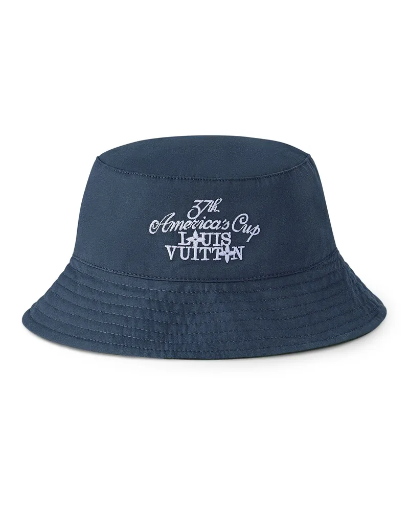 Louis Vuitton Damier Flags Fischerhut zum Wenden Blue
