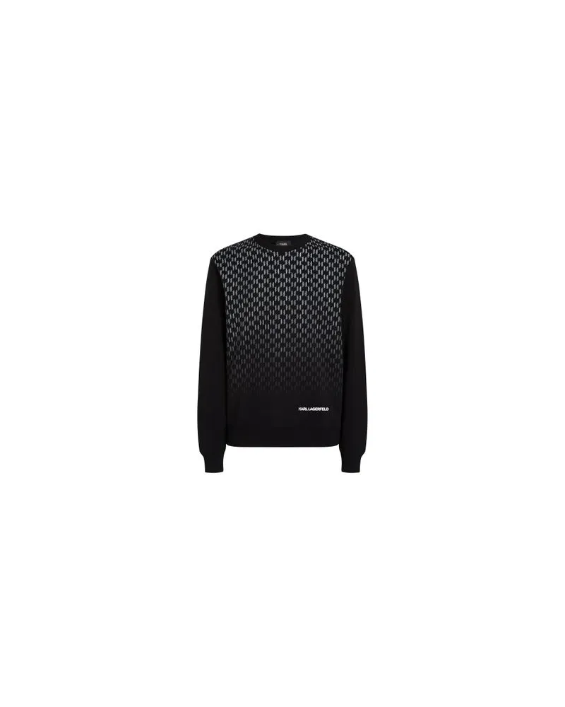 Karl Lagerfeld Sweatshirt mit KL-Monogramm Black