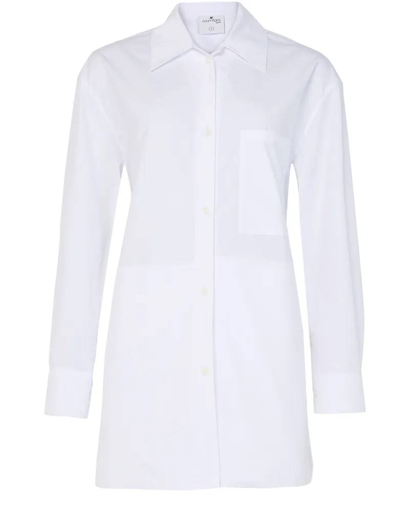 Courrèges Hemdkleid mit Gürtel 