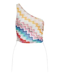 Missoni One-Shoulder-Top mit Wellenmotiv und Lurex Multicolor