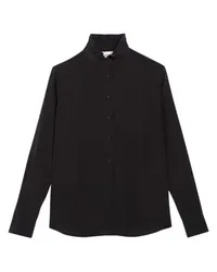 Claudie Pierlot Hemd mit viktorianischem Kragen Black