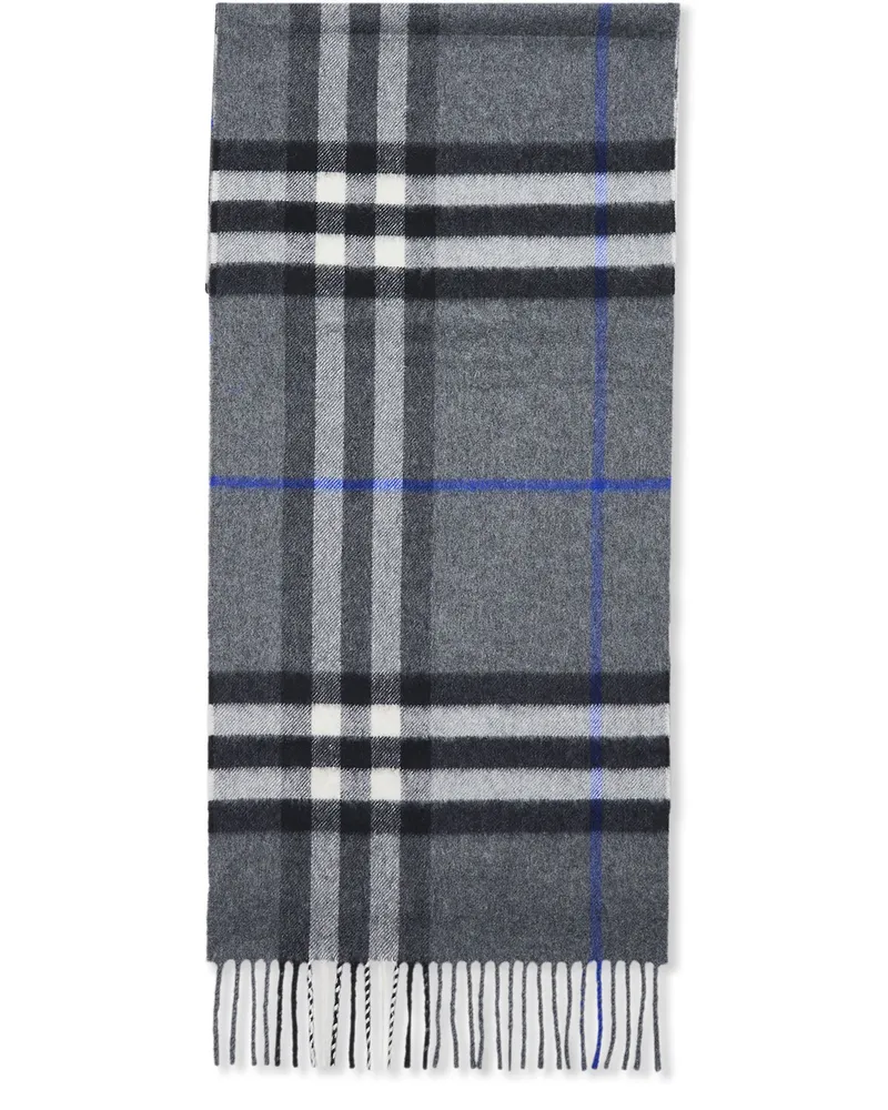 Burberry Karierter Schal aus Kaschmir Grey