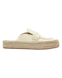 J.W.Anderson Leder-Espadrilles Beige