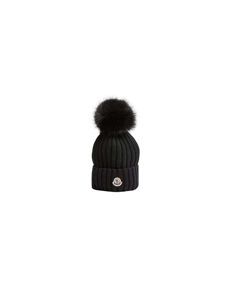 Moncler Beanie with logo Black
