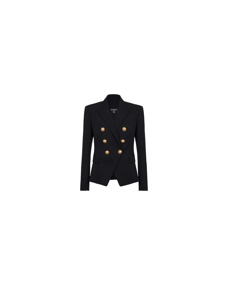 Balmain Klassische Jacke mit 6 Knöpfen Black