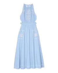 Sandro Maxikleid mit Broderie Anglaise Blue