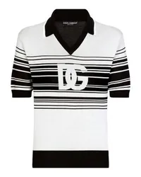 Dolce & Gabbana Poloshirt mit V-Ausschnitt Multicolor