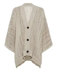 Brunello Cucinelli Cardigan in Netzstrick Grey