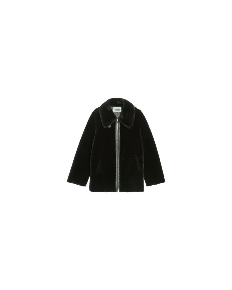 Claudie Pierlot Mantel mit Reißverschluss Black