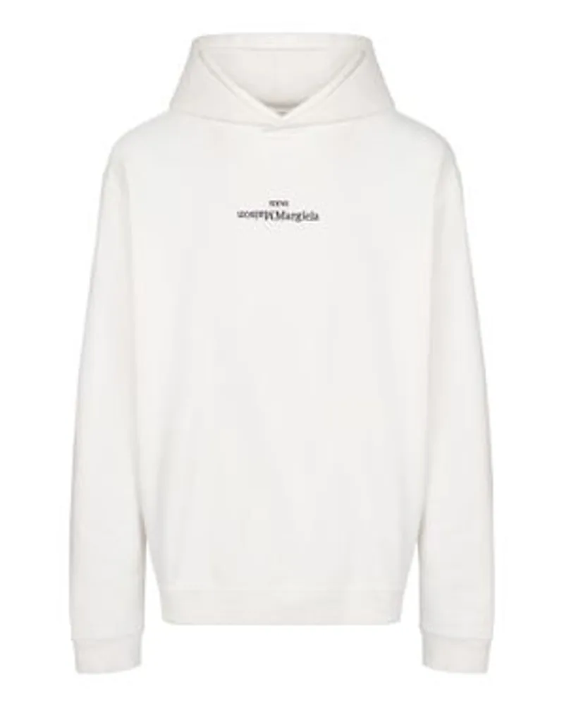 Maison Margiela Kapuzensweatshirt White