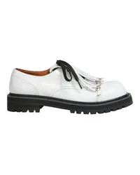 Marni Derby-Lederschuhe mit Maxi-Fransen White