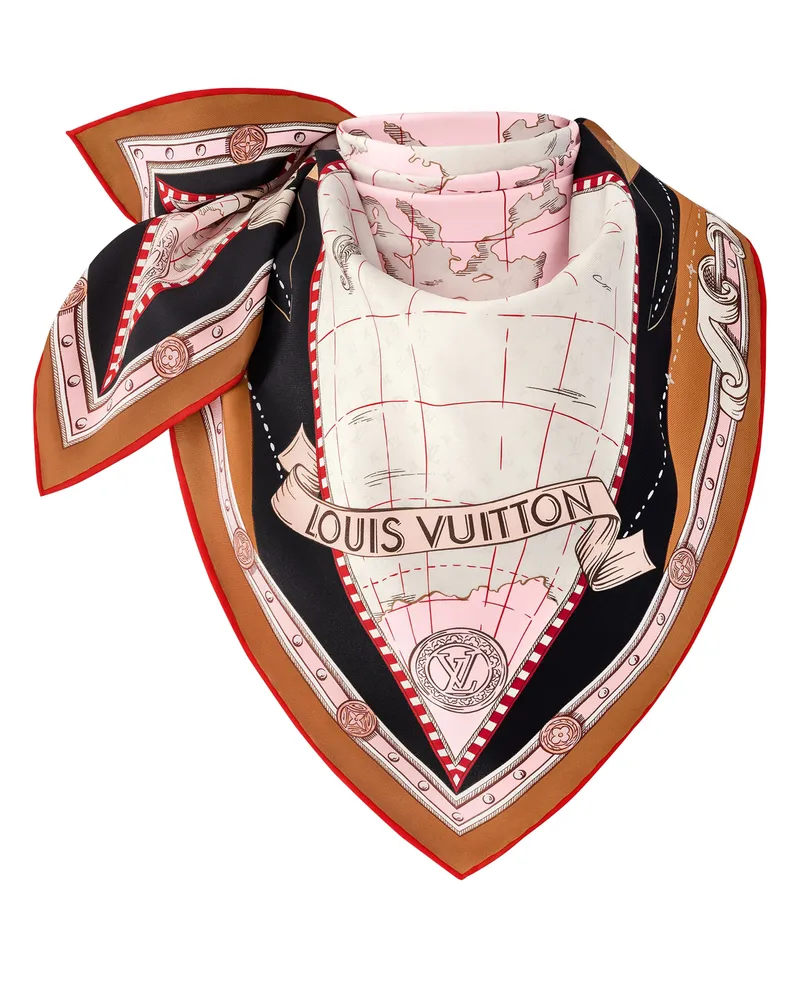 Louis Vuitton LV Map Carré 90 Pink