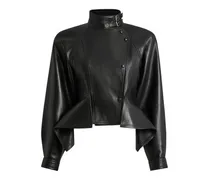 Geknöpfte Lederjacke