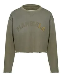 Maison Margiela Crop-Sweatshirt Heritage Green