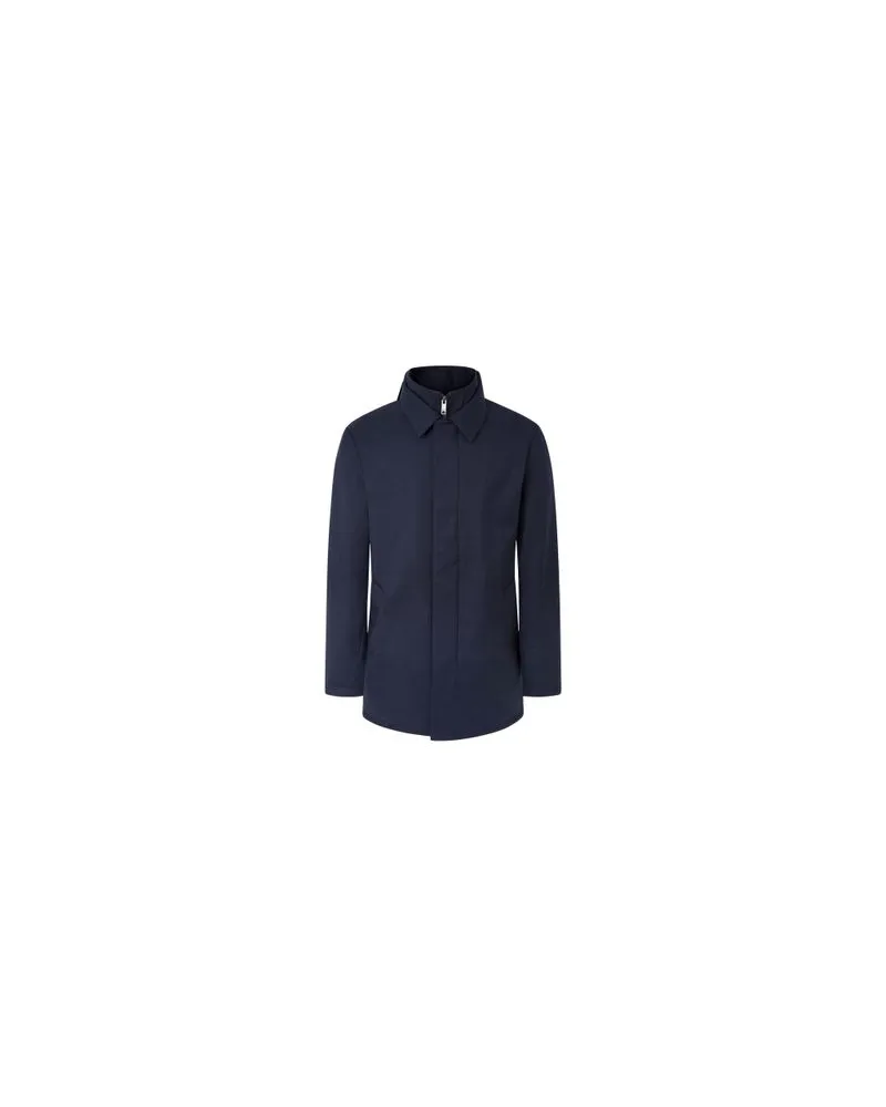 Hackett Kurzer Mantel Melange Padded Mac Blue