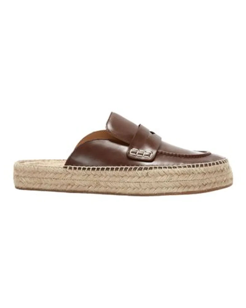 J.W.Anderson Leder-Espadrilles Brown