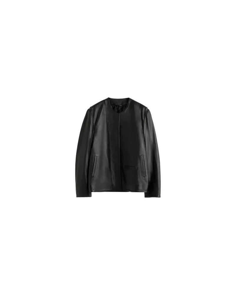 Totême Minimalistische Motorradjacke Black