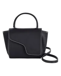 ATP Atelier Mini-Handtasche Montalcino Leder mit Kontrastnähten Black