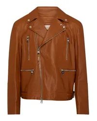 Alexander McQueen Lederjacke Brown