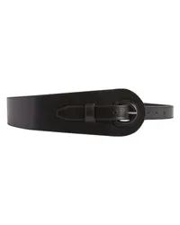 Claudie Pierlot Schwarzer Ledergürtel Black