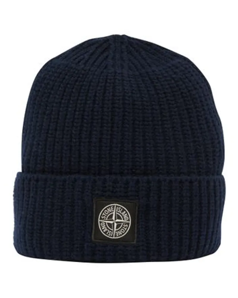 Stone Island Mütze mit Logo Navy