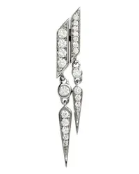 STATEMENT Doppeltropfen-Ohrring Anyway mit Diamanten und in Silber Silver