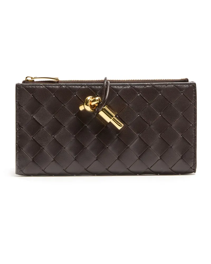 Bottega Veneta Große Brieftasche Andiamo Slim Grey