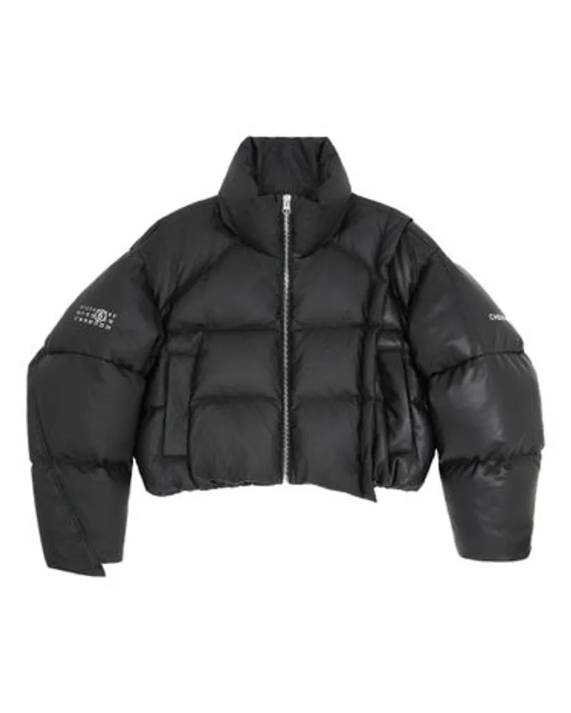 Maison Margiela x CHENPENG - Kürzer geschnittene Pufferjacke Black