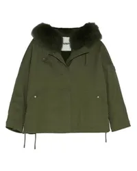 Yves Salomon Boxy-Parka Green